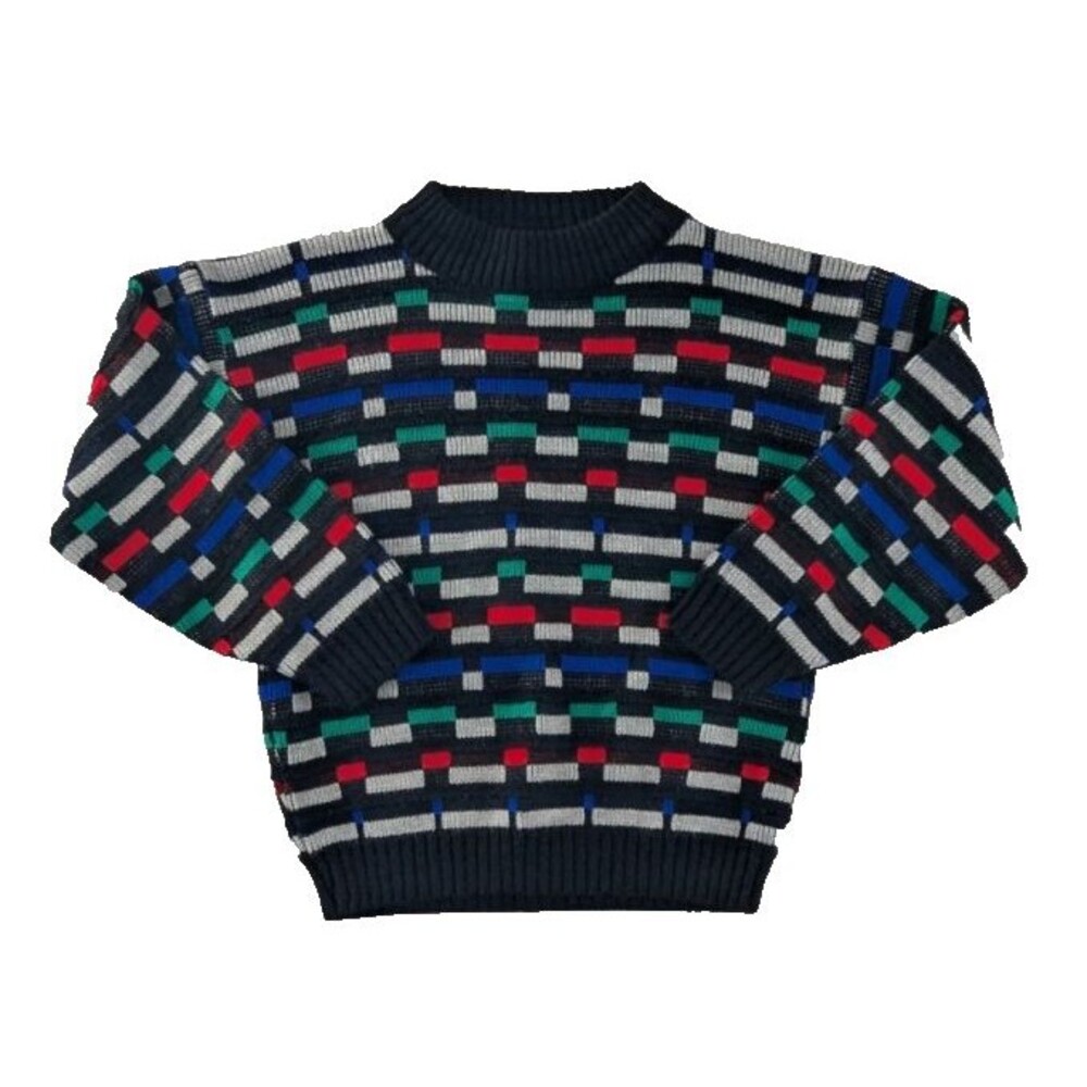 HOT FUDGE Toddler Sweater Vintage 90s Long Sleeve Black S Small Made in the USA
